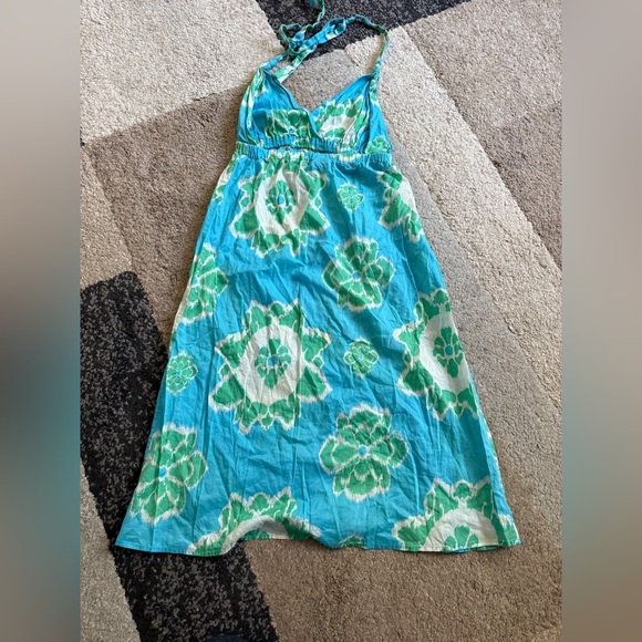 Echo Blue and Green Patterned Dress - Picture 3 of 3